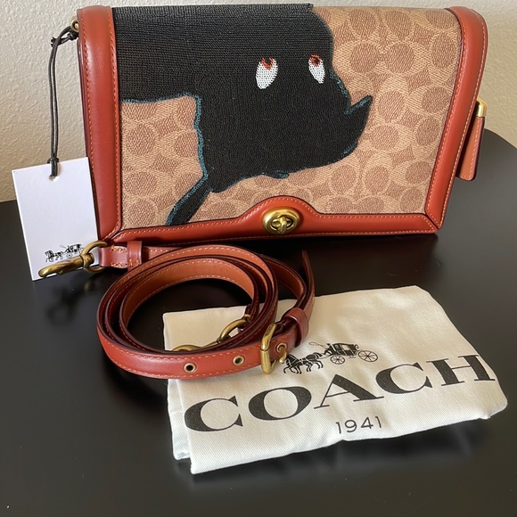 Coach Handbags - Disney X Coach Signature Riley With Embellished Peter Pan